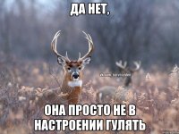 Да нет, она просто не в настроении гулять