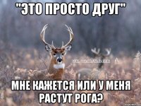 "Это просто друг" Мне кажется или у меня растут рога?