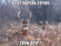 А тот парень точно твой друг?