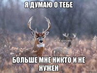 Я думаю о тебе больше мне никто и не нужен