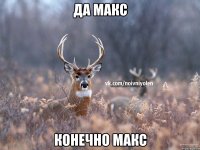 Да Макс Конечно Макс