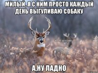 Милый, я с ним просто каждый день выгуливаю собаку А,ну ладно