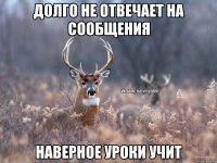 долго не отвечает на сообщения наверное уроки учит