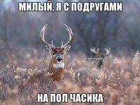 милый, я с подругами на пол часика