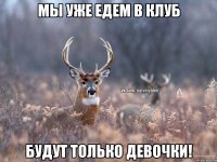 мы уже едем в клуб будут только девочки!