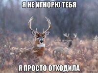 Я НЕ ИГНОРЮ ТЕБЯ Я ПРОСТО ОТХОДИЛА