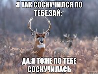 Я так соскучился по тебе,зай:* Да,я тоже по тебе соскучилась