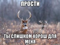 Прости Ты слишком хорош для меня