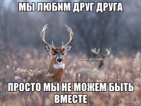 Мы любим друг друга Просто мы не можем быть вместе