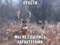 Прости Мы не сошлись характерами