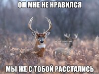 Он мне не нравился мы же с тобой расстались