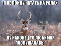 Я не пойду катать на ролах Ну наконец то любимая послушалась:*