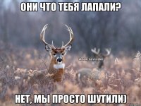 Они что тебя лапали? Нет, мы просто шутили)