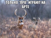 Только "про" играют на арте 