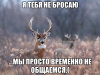 Я тебя не бросаю ...мы просто временно не общаемся.(