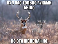 НУ У НАС ТОЛЬКО РУКАМИ БЫЛО НО ЭТО ЖЕ НЕ ВАЖНО