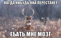 когда нибудь она перестанет ебать мне мозг