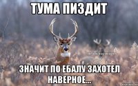 Тума пиздит Значит по ебалу захотел наверное...