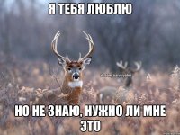 Я тебя люблю Но не знаю, нужно ли мне это