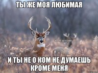 ты же моя любимая и ты не о ком не думаешь кроме меня