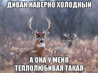 Диван наверно холодный А она у меня теплолюбивая такая