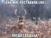 Она мне поставила LIKE! Когда свадьба?