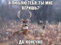 Я люблю тебя. Ты мне веришь? Да, конечно