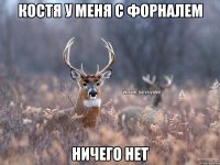 Костя у меня с Форналем Ничего нет