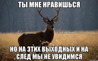 Ты мне нравишься Но на этих выходных и на след мы не увидимся