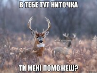 В тебе тут ниточка Ти мені поможеш?