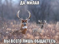 да, милая вы всего лишь общаетесь