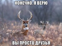 конечно, я верю вы просто друзья