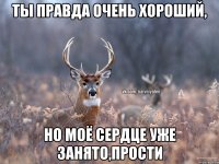 ты правда очень хороший, но моё сердце уже занято,прости