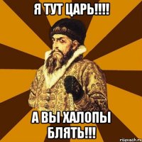 Я тут царь!!!! А вы халопы блять!!!