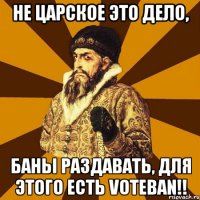 Не царское это дело, Баны раздавать, для этого есть VOTEBAN!!