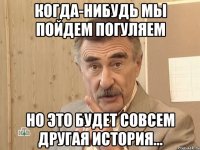 Когда-нибудь мы пойдем погуляем Но это будет совсем другая история...