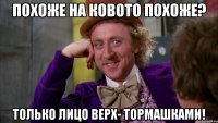 похоже на ковото похоже? только лицо верх- тормашками!