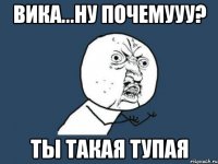 вика...ну почемууу? ты такая тупая