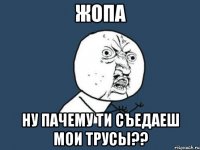 Жопа Ну пачему ти съедаеш мои трусы??