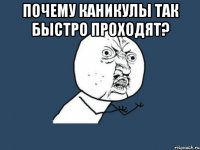 почему каникулы так быстро проходят? 