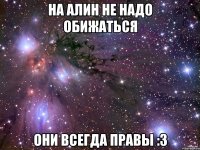 На Алин не надо обижаться Они всегда правы :3