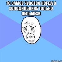 То самое чувство когда в холодильнике только пельмехи 