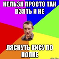 Нельзя просто так взять и не ляснуть кису по попке