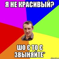 Я не красивый? Шо є то є звыняйте*