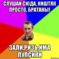 Слушай сюда, ништяк просто, братаны! Зали,Ризь,Има пупсики