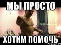 мы просто хотим помочь