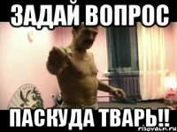 задай вопрос паскуда тварь!!