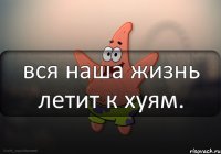 вся наша жизнь летит к хуям.