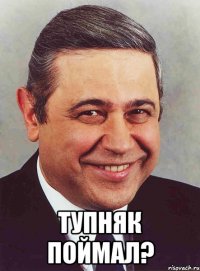  Тупняк поймал?