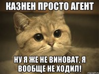 Казнен просто агент Ну я же не виноват, я вообще не ходил!